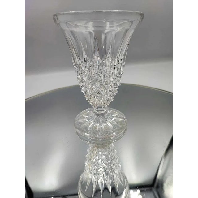 Glass Vintage Crystal Vase, 1960s For Sale - Image 7 of 7