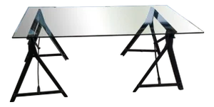 Industrial Trestle Desk, 1930s