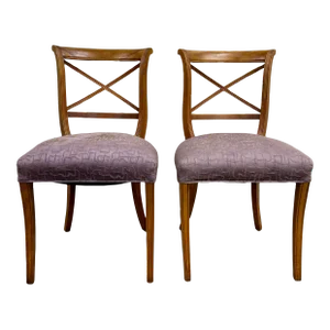 Vintage Regency Sheraton Neoclassical Style Side Chairs