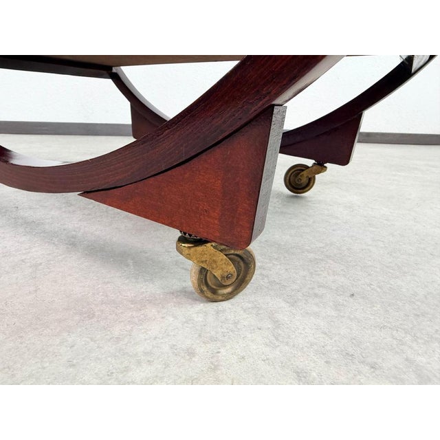 Wood Art Deco No.1157 Serving Trolley attributed to Thonet Debrecen, 1930s For Sale - Image 7 of 10