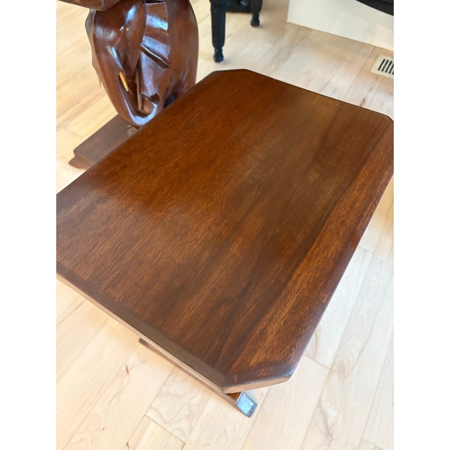 1970s Pair of Carved Wooden Elephant Side Tables For Sale In Providence - Image 6 of 12