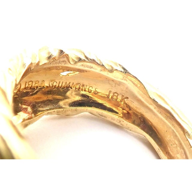 Gold Angela Cummings 18k Yellow Gold Large Aquamarine Ring, size 6 For Sale - Image 8 of 8