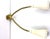 Exceptionally large gooseneck double lamp in perfect original condition, beige reflectors with original paint, flexible...