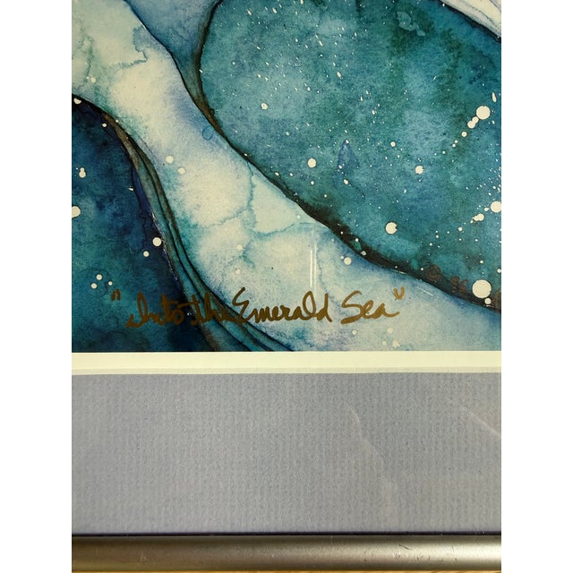 Karla Morreira "Into the Emerald Sea" Signed Limited Edition Watercolor Print - 80/500 For Sale - Image 4 of 10