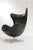 Original Arne Jacobsen Black Leather Egg Chair with Ottoman for Fritz Hansen, Denmark, 1967 A striking example of mid-...