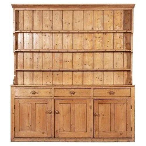 Large 19th Century English Pine Waterfall Dresser, 1870 For Sale - Image 13 of 13