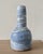 Contemporary American Studio Pottery Bottle Vase in Blue and White, New York For Sale - Image 3 of 6