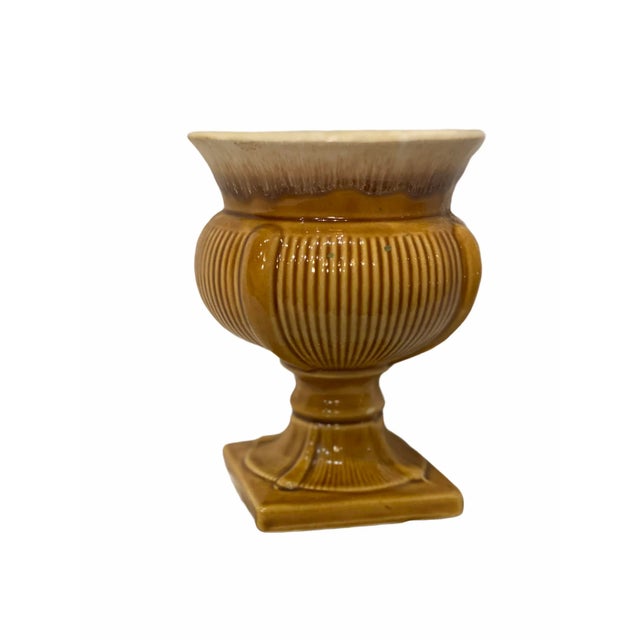 Mid 20th Century Vintage Mid-Century Carmel Ceramic Vase Vessel For Sale - Image 5 of 7