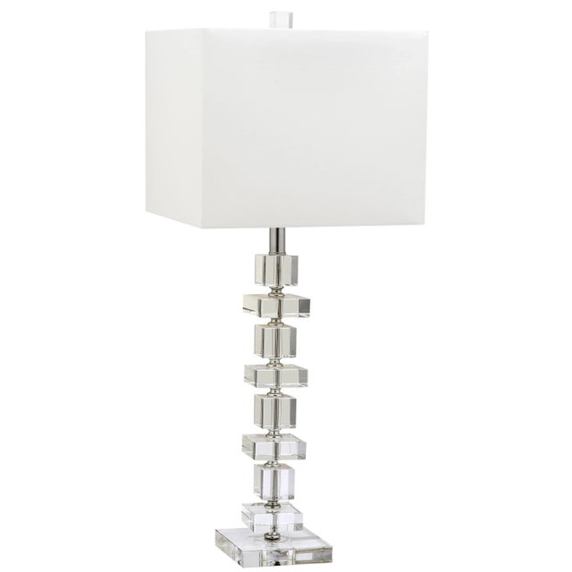 Crystal Table Lamp in Crystal - a Pair For Sale - Image 4 of 7