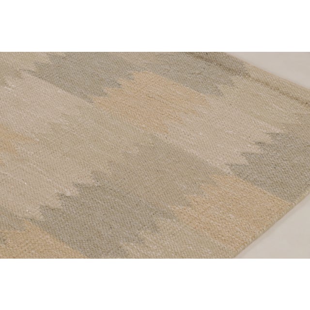 Rug & Kilim Contemporary Scandinavian Style Tonal Blocks Flatweave Wool Rug by Rug & Kilim, India For Sale - Image 4 of 10