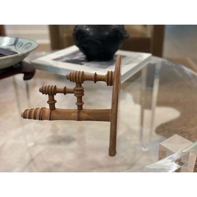 Antique 19th Century French Faux Bamboo Wall Bracket Shelf For Sale - Image 11 of 12