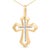 Contemporary Gold Vermeil Diamond Accent Roman Cross Pendant Necklace For Sale - Image 3 of 4