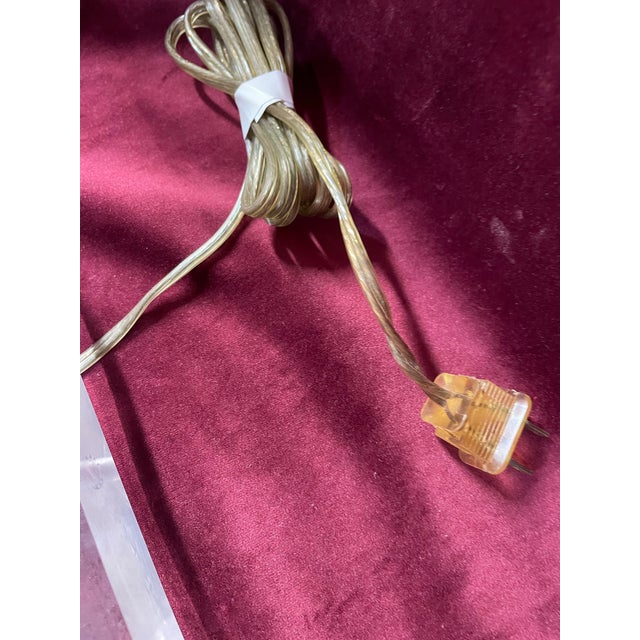 Vintage 1980s Large Acrylic Stacked Lucite Table Lamps - a Pair For Sale In Miami - Image 6 of 9