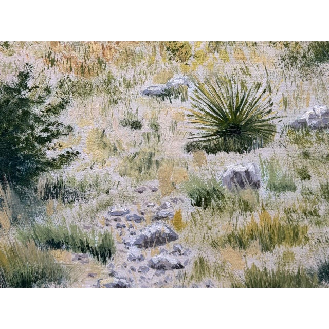 Realism Southwestern Landscape Chisum Trail New Mexico Signed Oil Painting Dated 2002 Signed For Sale - Image 9 of 18
