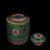 Vintage Turquoise Ground Porcelain Jar With "Longevity" Motif For Sale - Image 4 of 9