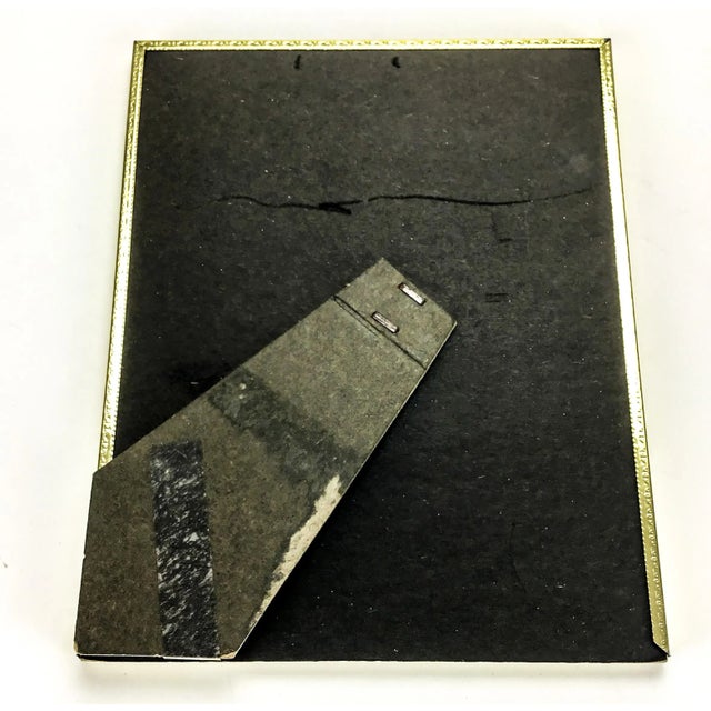 1960’s Brass and Glass Desktop Photo Frame For Sale - Image 4 of 5