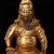 Vintage Gilt Brass Seated Guan Gong Statue, Chinese God of War & Wealth Decor Sculpture For Sale - Image 9 of 9