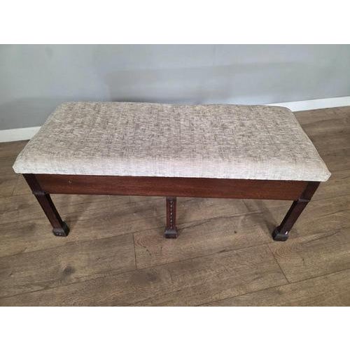 Large Antique Mahogany Stool, 1700s For Sale - Image 3 of 5