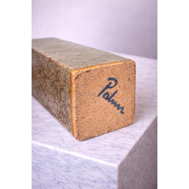 Brown Vintage Swedish Brutalist Stoneware Vase by Rolf Palm for Höganäs, 1970s For Sale - Image 8 of 9