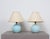 1950s Mid-Century Italian Blue Glass and Brass Table Lamps, 1950s, Set of 2 For Sale - Image 5 of 8