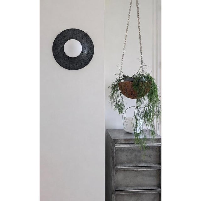 Basalte Glazed Lava Stone Wall Lamp by Clemence Birot For Sale - Image 10 of 18