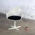 Mid-20th Century MCM Burke Tulip Armchair No 116 With White Shell Round Stationary Base & Black Cushion For Sale - Image 17 of 17