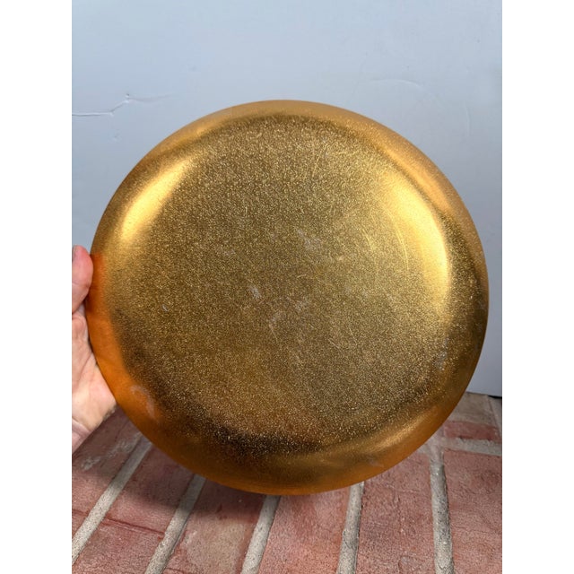 Metal Vintage MCM Mosaic Tile Decorative Plate / Shallow Centerpiece Bowl - 12” For Sale - Image 7 of 7