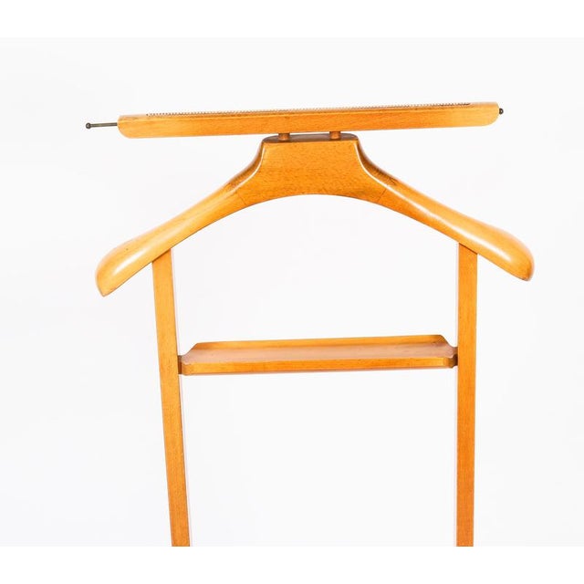 Vintage Edwardian Revival Walnut Valet Clothes Stand, Late 20th Century For Sale - Image 3 of 9