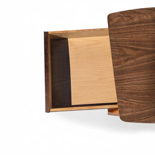 Lane Mid-Century Modern Walnut End Tables or Nightstands - A Pair, Oak For Sale - Image 10 of 17