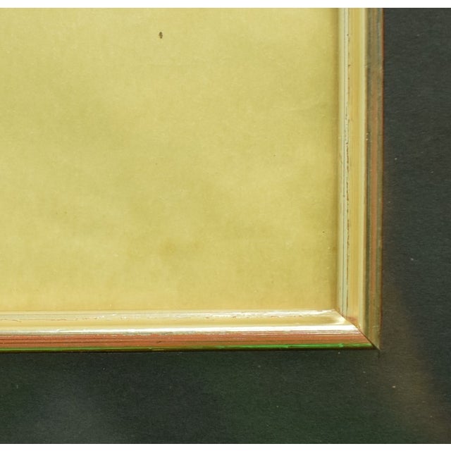 Art Sz: 9"H x 6'W Frame Sz: 18"H x 14 1/2"W w/ silver gilt frame Watercolour