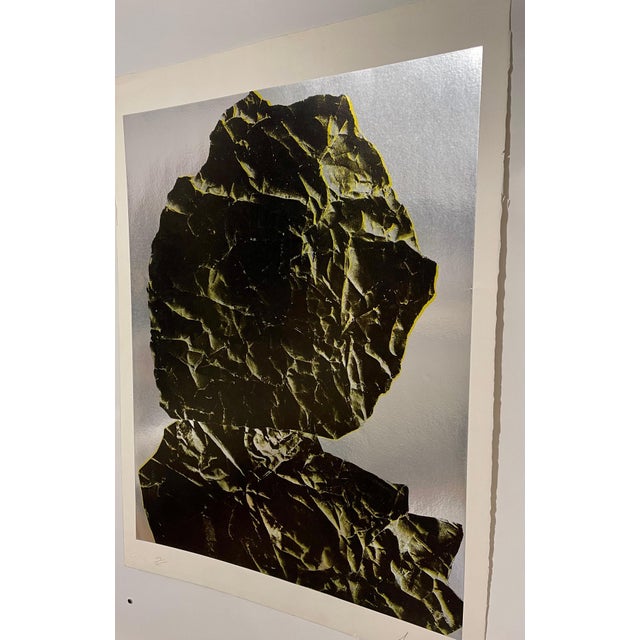 Enrico Baj, Italian Surrealist Pop Art Serigraph Enrico Baj Pop Art Silkscreen Foil Print, c.1975 For Sale - Image 4 of 9