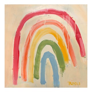 Sarah Trudle, Contemporary Abstract Rainbow Painting, "She's Like a Rainbow" For Sale
