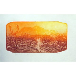 Circa 1980s "Off to the Mountains of Myth" Roy Purcell Signed and Numbered Art Etching For Sale