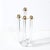 1950s Mid-Century Crystal & Brass Amorphic Four Arm Candelabra Signed Schneider For Sale - Image 5 of 10