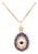 Vintage 14k Gold and Blue & White Enamel Figural Russian Style Egg Charm Pendant For Sale