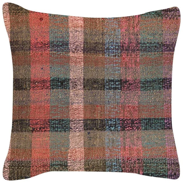 Boho Chic 1960s Turkish Hemp Pillow - 15" X 15" For Sale - Image 3 of 3