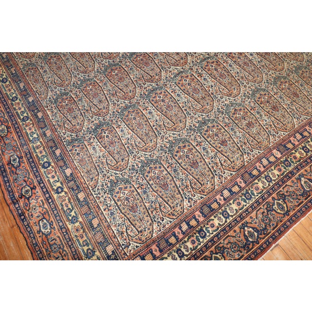 Late 19th Century Antique Persian Senneh Rug - 9'3" x 16'9" For Sale - Image 5 of 12