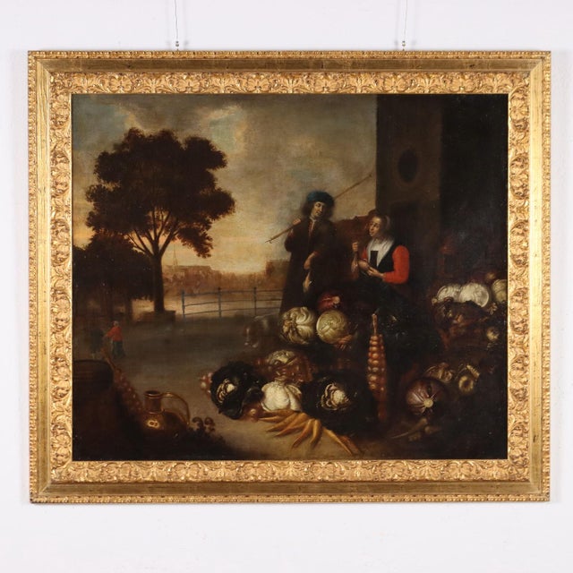 Hercules Sanders, Scene with Figures, 1600s, Oil on Canvas, Framed For Sale - Image 16 of 16