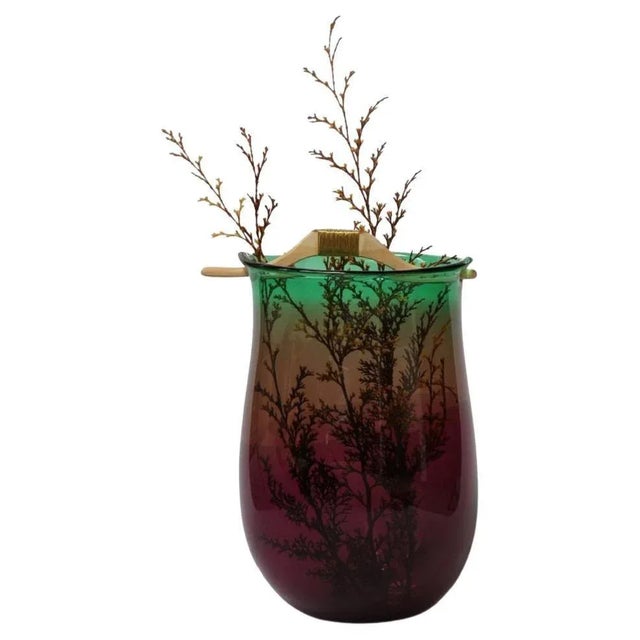 Green Purple and Green Heiki Vase II by Pia Wüstenberg For Sale - Image 8 of 8