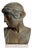 1950s Verdigris Plaster Bust of Apollo on Stone Base For Sale