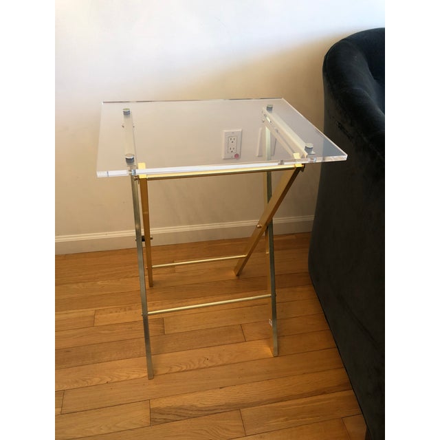 CB2 Novo Acrylic Folding Table Chairish