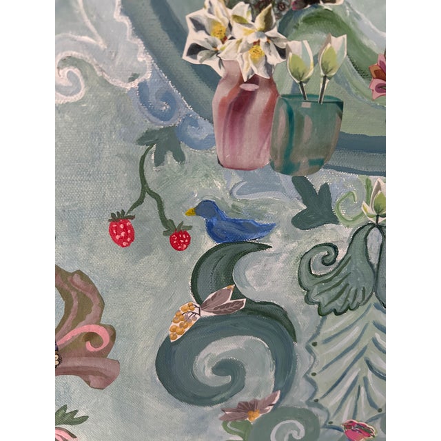 Mixed Media Painting & Collage Titled Spring Is on Her Mind For Sale - Image 9 of 12