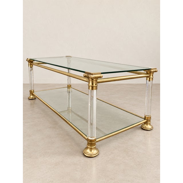 Vintage French Two-Tier Coffee Table, France, 1970s For Sale - Image 6 of 10