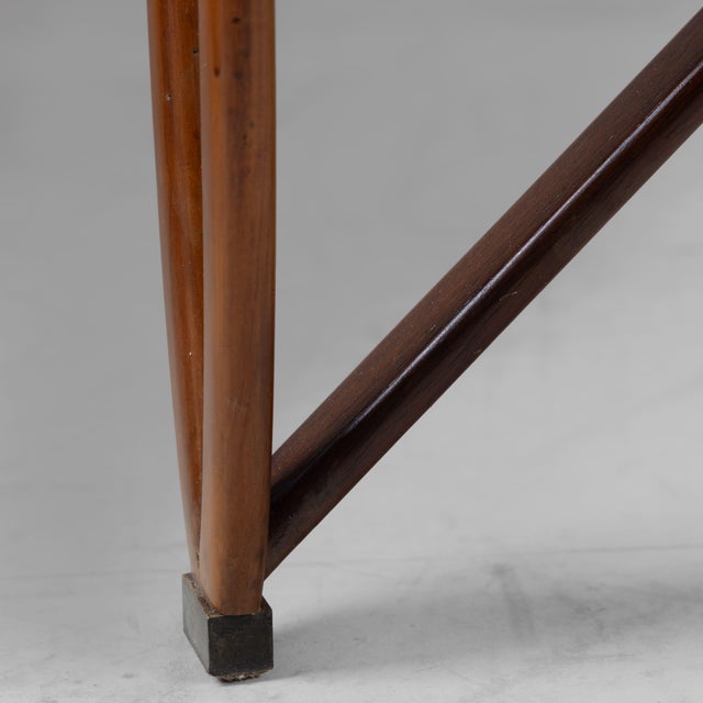 Round Walnut Coffee Table, Brazil, 1950s For Sale - Image 6 of 14