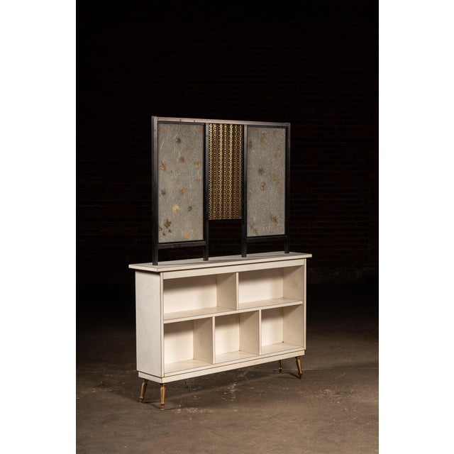 Mid-Century Decorative Japanese-Inspired Screen Cabinet For Sale - Image 4 of 9