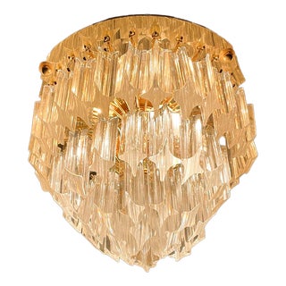 Murano Glass Poliedri Flush Mount by Paolo Venini for Novaresi, 1970s For Sale