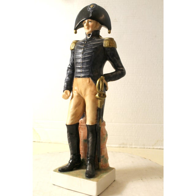 Ceramic Vintage Sadek 1814 U S Army General Staff Officer Figurine Hand-Painted Porcelain For Sale - Image 7 of 15