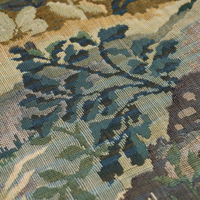 SAMPLE - Schumacher Flemish Tapestry Fabric In Vert For Sale In New York - Image 6 of 6