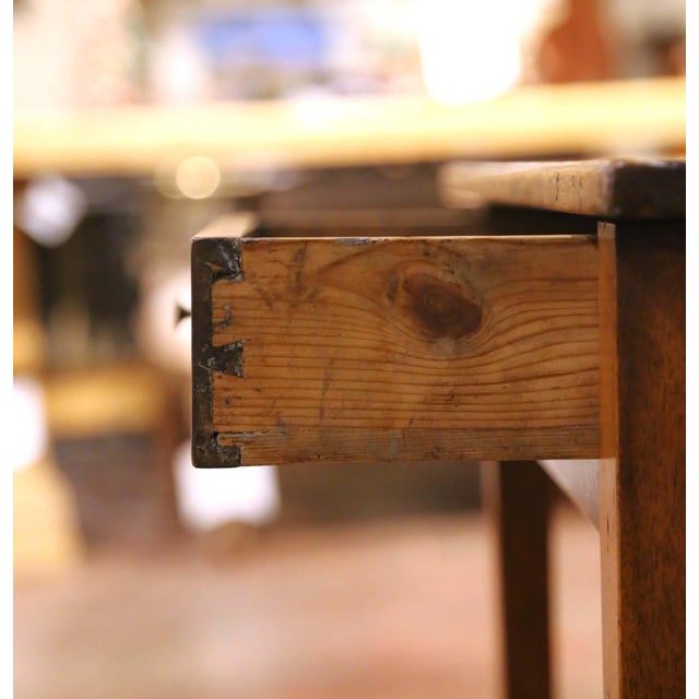 19th Century French Louis Philippe Walnut Side or Bedside Table With Drawer For Sale - Image 10 of 12
