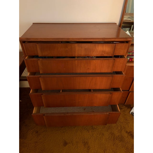 Drexel Parallel Mid-Century Modern Parallel by Drexel Highboy Dresser For Sale - Image 4 of 7
